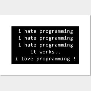 I Hate Programming T-Shirt Posters and Art